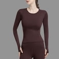 thumbnail image 1 of Women's Long Sleeve Tops Cropped Turtle Neck Workout Base Shirts Casual Base Layer Yoga T-Shirts Y2k Undershirt, 1 of 6