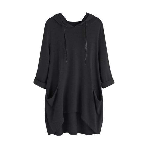 Women's Long Sleeve Tunic Tops Casual Loose Long Hoodies Pullover with Pockets 2024 Trendy Fall for Leggings