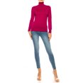thumbnail image 1 of Women's Long Sleeve Turtleneck Semi Fitted Knitted Pullover Sweater Tops, 1 of 4
