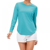 Women's Long Sleeve UV Sun Protection Shirts Quick Dry Rash Guard Swim Outdoor T-Shirt for Fishing Running Workout