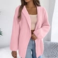 thumbnail image 1 of Women's Long Sleeve V-Neck Cardigan Sweater, Soft Acrylic Material with Pockets, Loose Fit Casual Mid-Length Top for Everyday Wear in Cool Seasons, 1 of 9