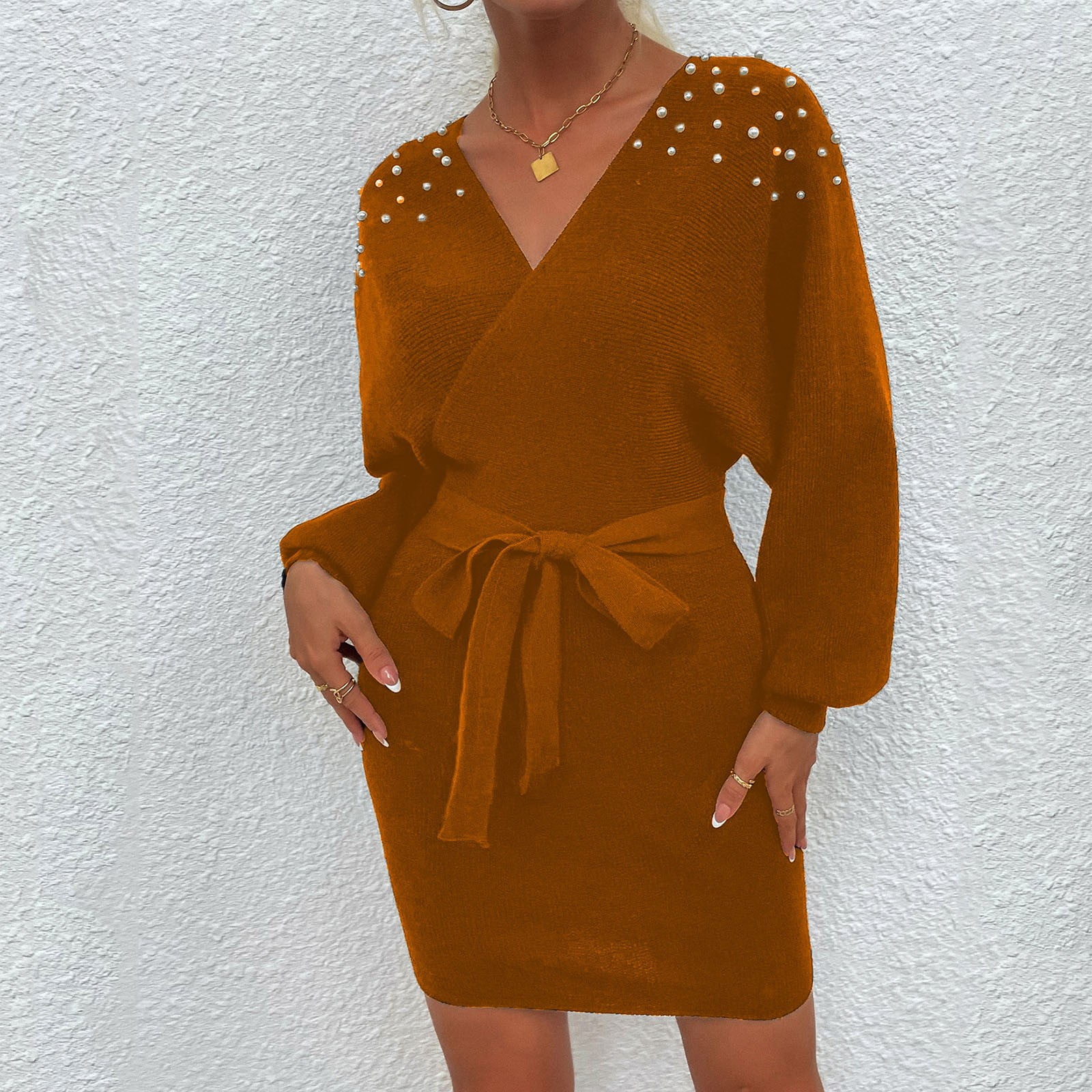 Beaded 2024 sweater dress