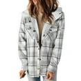 thumbnail image 1 of Women's Long Sleeve Wool Hooded Autumn and Winter Warm Coat, 1 of 16