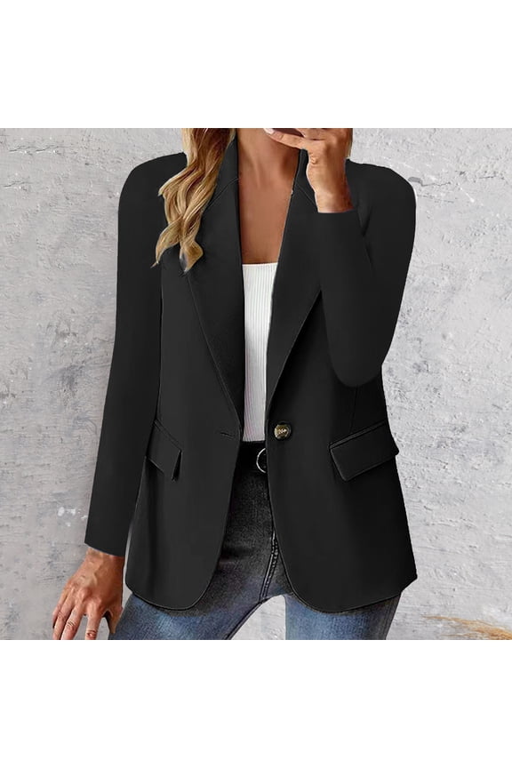 Women Sweater Blazers Business Casual Long Sleeve Work Cardigan Open Front Lapel Suit Jackets with Pockets