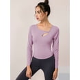 thumbnail image 1 of Women's Long Sleeve Workout Sexy Hollow Skinny Tops Sports Running Shirts Sun Protection Moisture Wicking UPF 50+ T-shirt for Women Yoga Gym Jogging Pilates Shirts,Stretch Tight Activewear, 1 of 7
