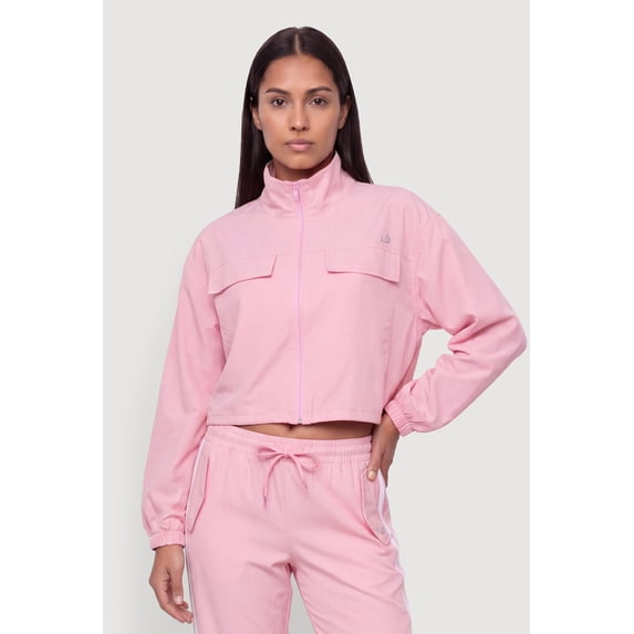 Women's Long Sleeve Zip Front Mock Neck Track Jacket