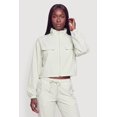thumbnail image 1 of Women's Long Sleeve Zip Front Mock Neck Track Jacket, 1 of 4