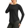 thumbnail image 1 of Women’s Long Sleeve with Thumb Holes Shirts UPF Sun Protection Comfort Tops Scoop Neck Athletic Workout Tee, 1 of 9
