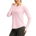 thumbnail image 1 of Women’s Long Sleeve with Thumb Holes Shirts UPF Sun Protection Comfort Tops Scoop Neck Athletic Workout Tee, 1 of 9