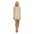 thumbnail image 1 of Women's Long Sleeved A-Line Dress with Pockets, S, Champagne, by Ambesonne, 1 of 3