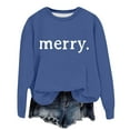 thumbnail image 1 of Women's Long Sleeved Crew Neck Christmas Print Lightweight Hoodie - Stylish Comfort for Everyday Wear Holiday Versatile Layering, 1 of 5