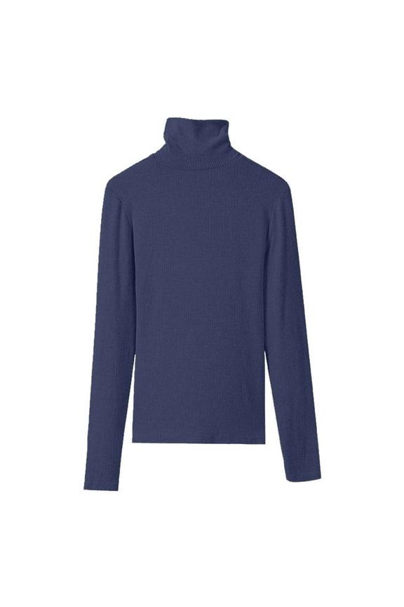 Women's Long Sleeves Mock Turtleneck Tops Basic Stretch Slim Fit Lightweight Cozy Under Layer T-Shirts,Tibetan,XXL