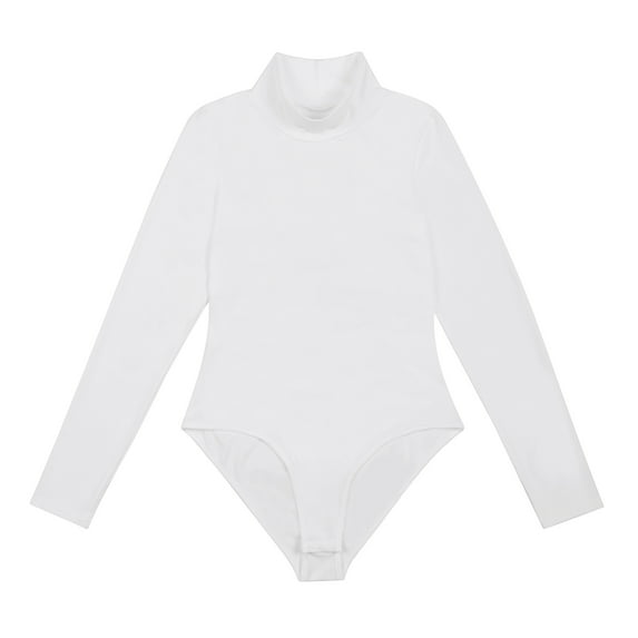 Women's Long Sleeves Slim Fit Body Suit Tall Neck Basic Extender Bodysuit Daily Shirts Tops Worn With Shorts Jeans Pants Shirts Cardigan