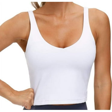 Women's Long Sports Bra, Wireless, Padded Support, Breathable, Elastic, Moisture Wicking