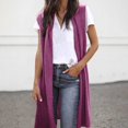 thumbnail image 1 of Women's Long Sweater Vests Sleeveless Open Front Cardigan Tunic Vest Long Cardigan Tops Coat Fall Winter Outfits Sweater with Sleeves 1x Cardigan for Women Wrap Button Cardigan Warm Cardigan Animal, 1 of 4