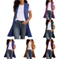 thumbnail image 1 of Women's Long Sweater Vests Sleeveless Open Front Cardigan Tunic Vest Long Cardigan Tops Coat Fall Winter Outfits Womens Fall Sweaters S, 1 of 8
