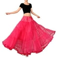 thumbnail image 1 of Women's Long Swing Skirt Flowy A-Line Petticoat Elegant Boho Maxi Skirt for Casual Party Wear Comfortable Stretchy Waist Soft Fabric, 1 of 2