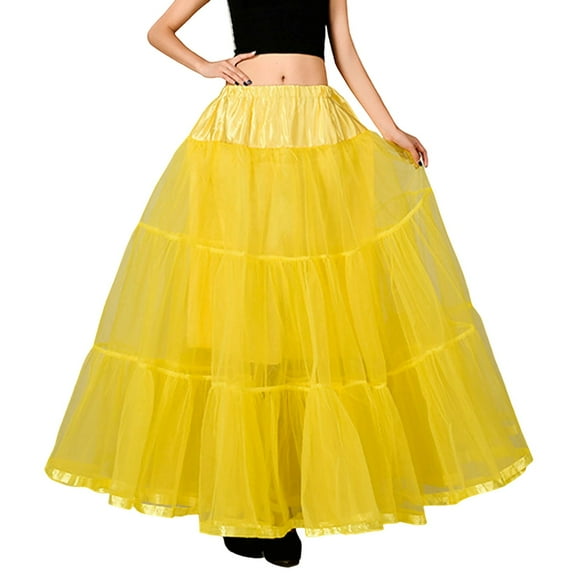 Women's Long Swing Skirt Flowy A-Line Petticoat Elegant Boho Maxi Skirt for Casual Party Wear Comfortable Stretchy Waist Soft Fabric