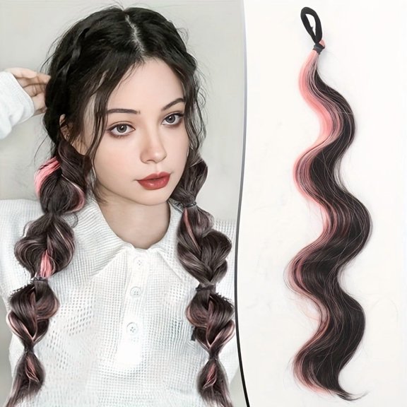 Women's Long Synthetic Curly Ponytail Hair Wig Natural Look Instant Updo for Daily Wear & Special Events