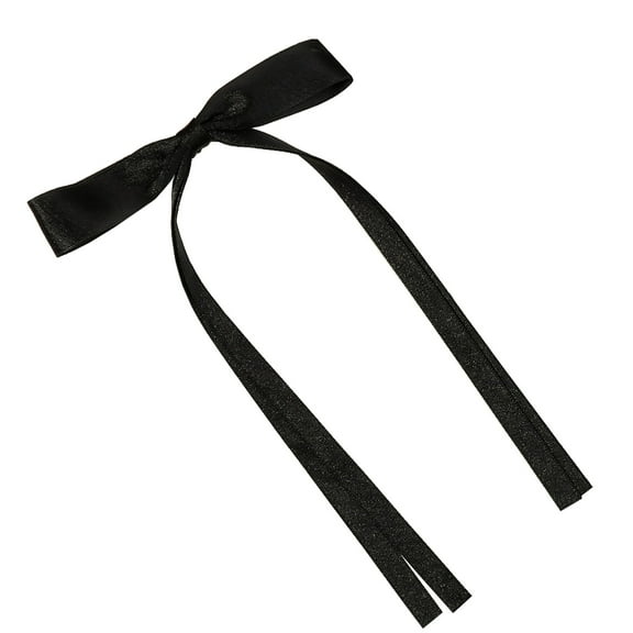 Women's Long Tailed Tassel Ribbon Bow Hair Clip, Satin Silk Large Accessory, Multiple Colors for Girls & Women