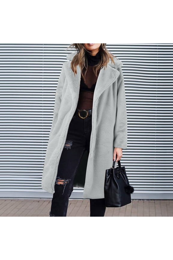 Women's Long Teddy Down Coat Winter Warm Puffy Jacket Women's Coat Jackets Long Sleeve Casual Long Warm Coats Womens Zip up Jacket Warm Light Weight Jacket for Women Maternity Anorak Light Winter