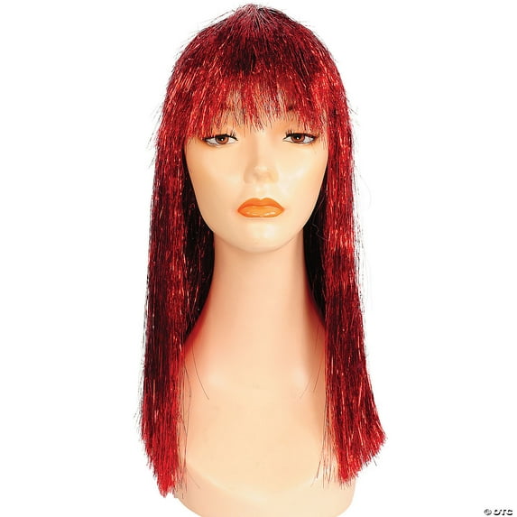 Lacey Wigs Pageboy Long Tinsel Red