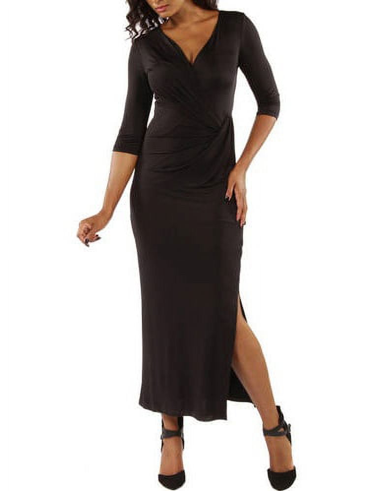 Women's Long V-neck Wrap Dress