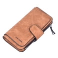 thumbnail image 1 of Women's Long Wallet with Zipper Coin Purse, Photo Card Slots, RFID Blocking, Multiple Compartments, Soft Leather, Daily Use and Gifting, 1 of 5