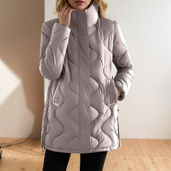 Women's Long Warm Down Jacket Thick Oversized Stand Collar Winter Coat Jackets And Coats Coat Women plus Size Coats Winter Womens Winter Jacket Large Coat Women plus Women Coats plus Size Womens