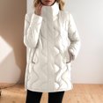 thumbnail image 1 of Women's Long Warm Down Jacket Thick Oversized Stand Collar Winter Coat Jackets And Coats Coat Women plus Size Coats Winter Womens Winter Jacket Large Coat Women plus Women Coats plus Size Womens, 1 of 4