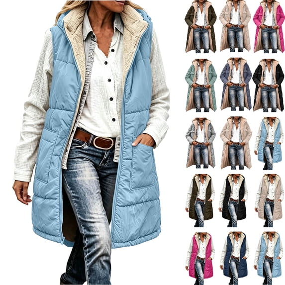 Women's Long Warm Winter Coat Thickened Fleece Lined Down Jacket | Windproof Waterproof Puffer Outerwear with Removable Hood