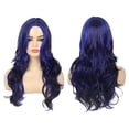 thumbnail image 1 of Women's Long Wavy Curly Synthetic Wig with Gradient Mixed Color Fibers Rose Net Cap, 1 of 3