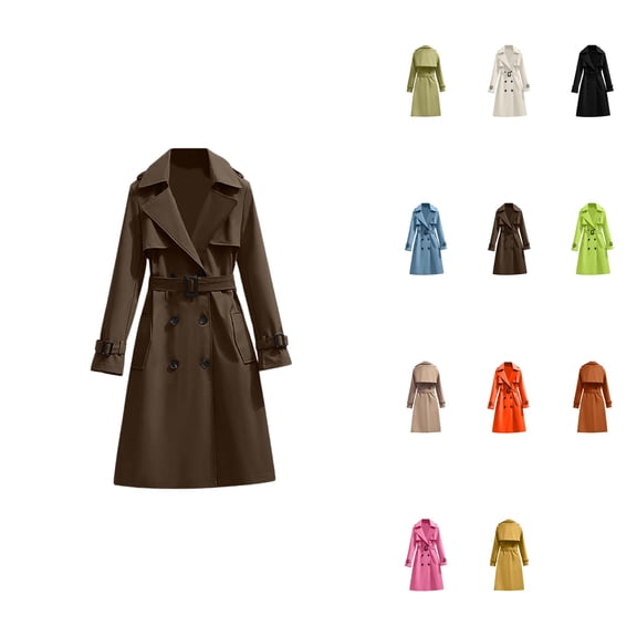 Women's Long Winter Coat, Elegant and Warm Outerwear with Long Sleeves – Versatile Fashion Staple for Casual and Formal Outings