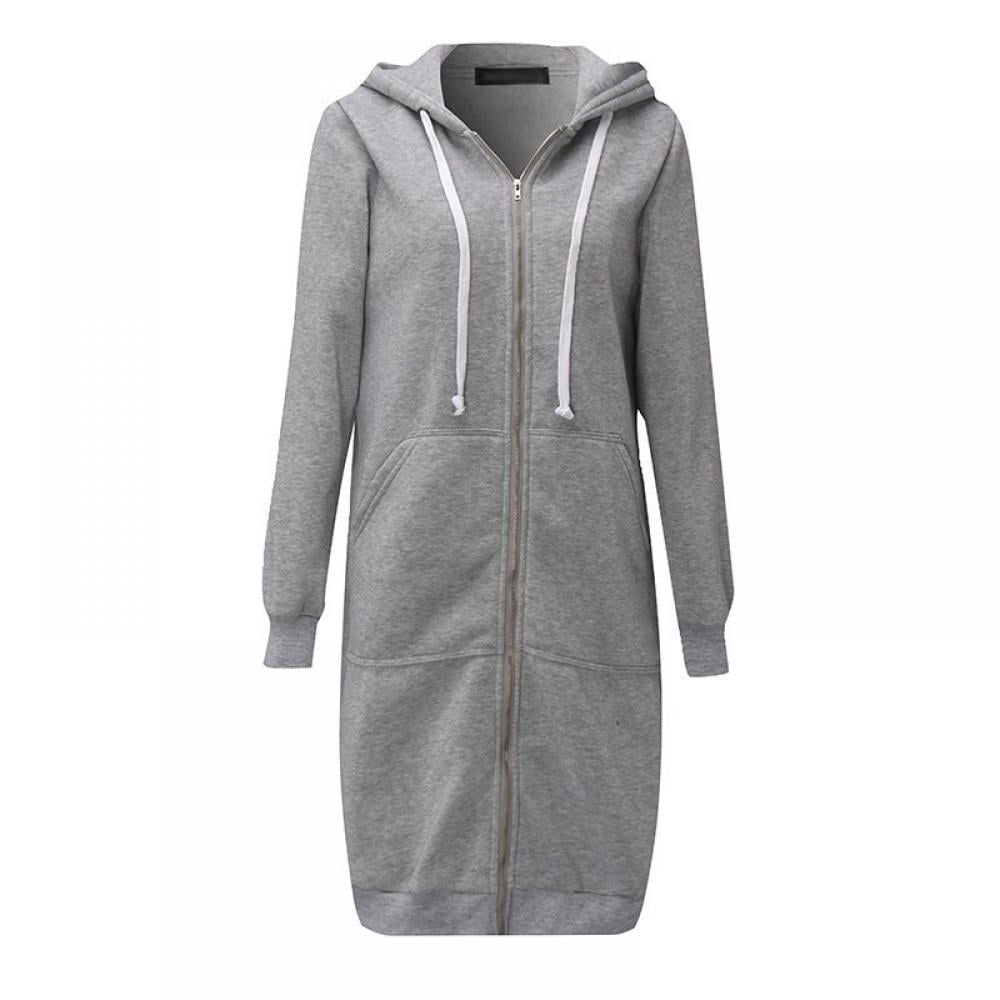 Long zip sweatshirt hoodie sale