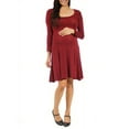 thumbnail image 1 of Women's Long-sleeve Maternity Plus Dress, 1 of 3