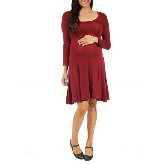 Women's Long-sleeve Maternity Plus Dress