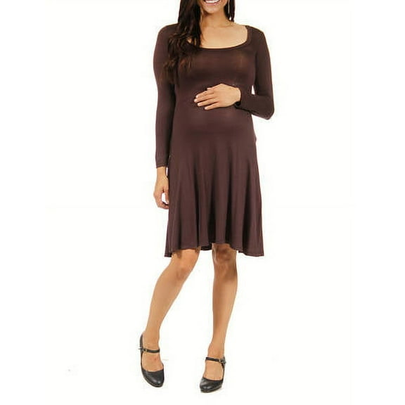 Women's Long-sleeve Maternity Plus Dress