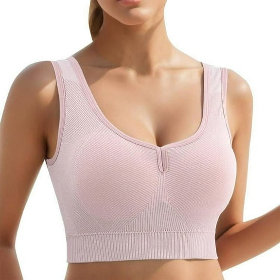 Women's Longline Sports Bra Wirefree Padded Medium Support Yoga Workout Gym Running Comfortable Breathable Activewear