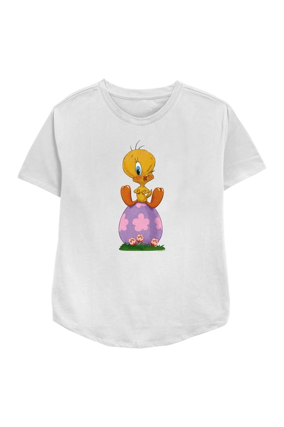 Women's Looney Tunes Easter Egg Tweety Graphic T-Shirt