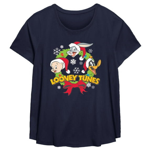 Women's Looney Tunes Looney Friends Wreath Graphic T-Shirt