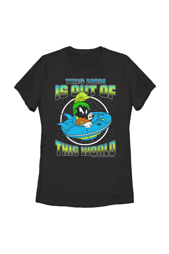 Women's Looney Tunes Out of This World Mom Graphic Tee Black Small