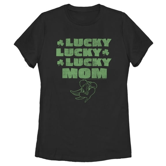 Women's Looney Tunes St. Patrick's Day Lola Bunny Lucky Lucky Lucky Mom  Graphic Tee Black 2X Large