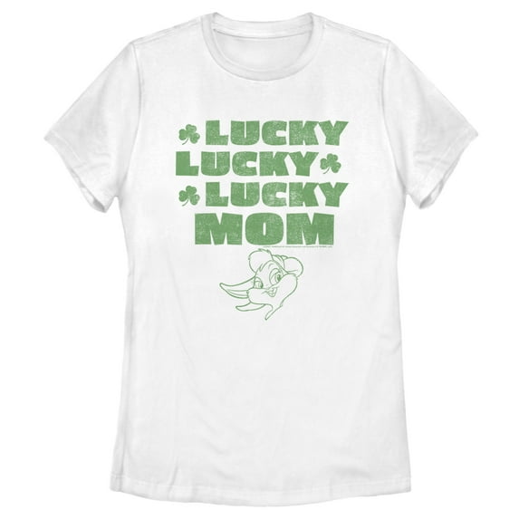 Women's Looney Tunes St. Patrick's Day Lola Bunny Lucky Lucky Lucky Mom Graphic Tee White 2X Large