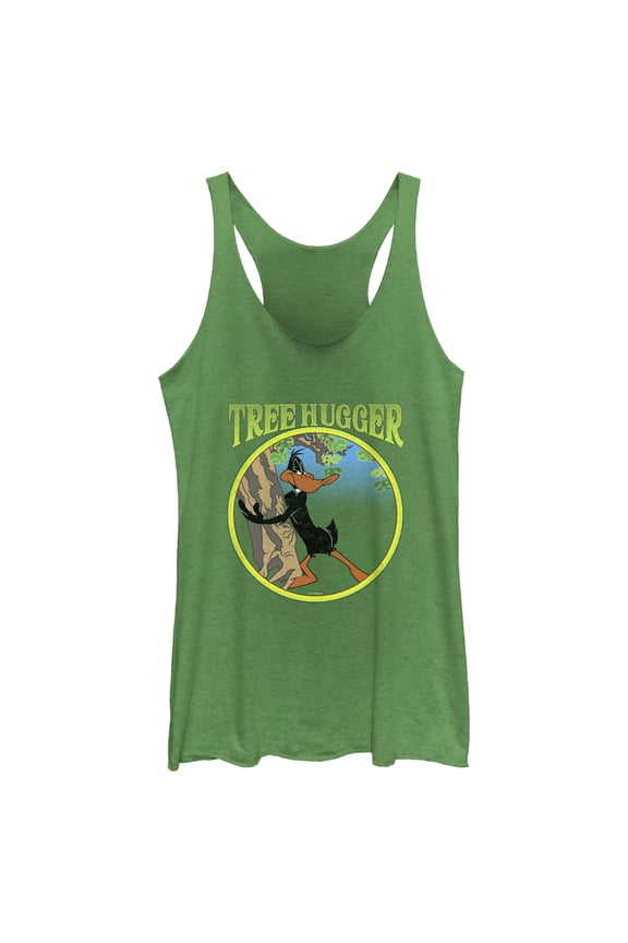 Women's Looney Tunes Tree Hugger Racerback Tank Top Envy Green 2X Large