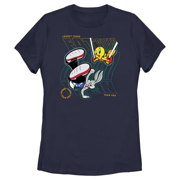 Women's Looney Tunes Tweety and Bugs Bunny Training Graphic T-Shirt