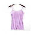 thumbnail image 1 of Women's Loose Cami with Built-in Shelf Bra Adjustable Strap, Summer Sleeveless Tank Top Padded Camisole Sleeveless Tank Top for Home Sports Yoga, 1 of 5