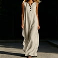 thumbnail image 1 of Women's Loose Casual Sleeveless Patchwork Long Dress Flowy Summer Midi, 1 of 8