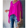 thumbnail image 1 of Women's Loose Cool Blouses V-neck T-shirt Bat Sleeve Tops, 1 of 1