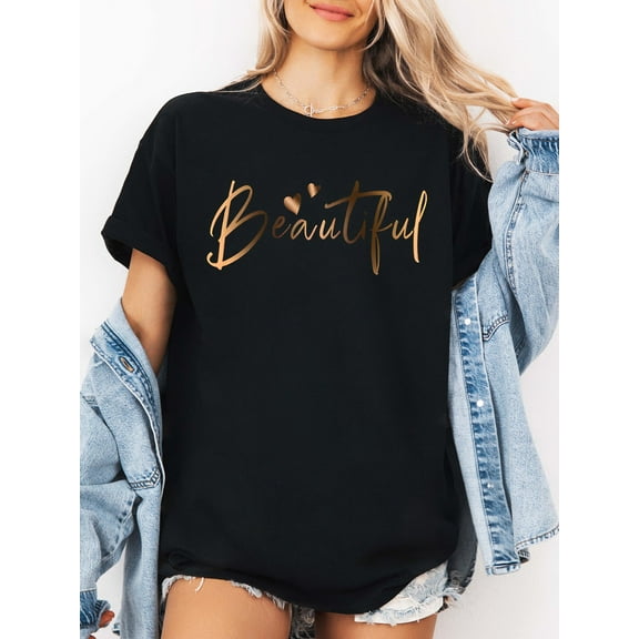 Women's Loose-Fit 100% Cotton Short-Sleeve T-Shirt - Stylish Printed Casual Top