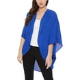 thumbnail image 1 of Women's Loose Fit 3/4 Sleeves Kimono Style Cover Up Solid Cardigan S-3XL Made in USA, 1 of 4